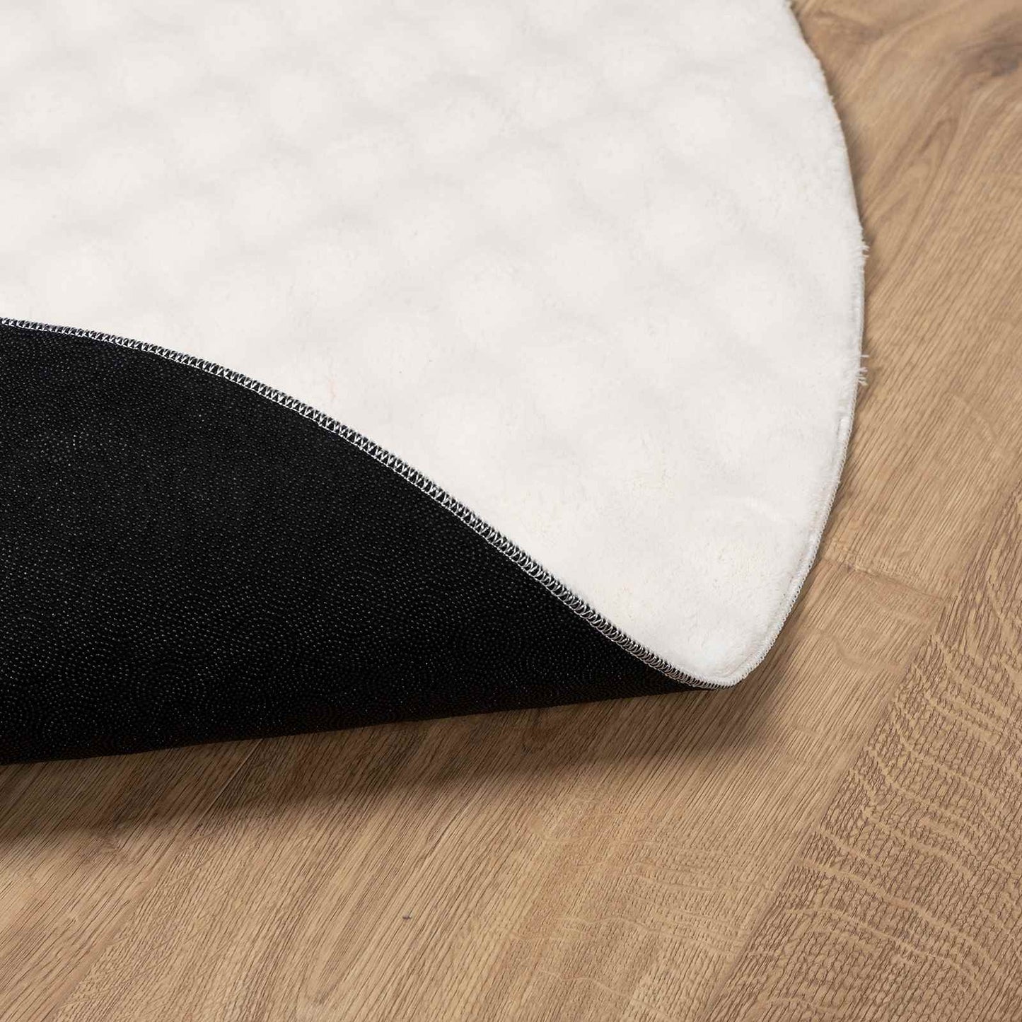 Area Rugs Round SIROLO Cream Ø 160 CM Polyester