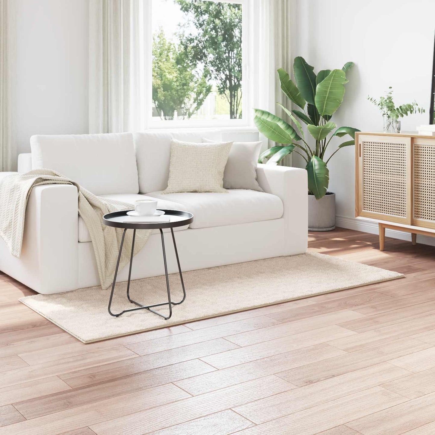 Area Rugs Rectangular SIROLO Beige 200 x 80 cm Polyester