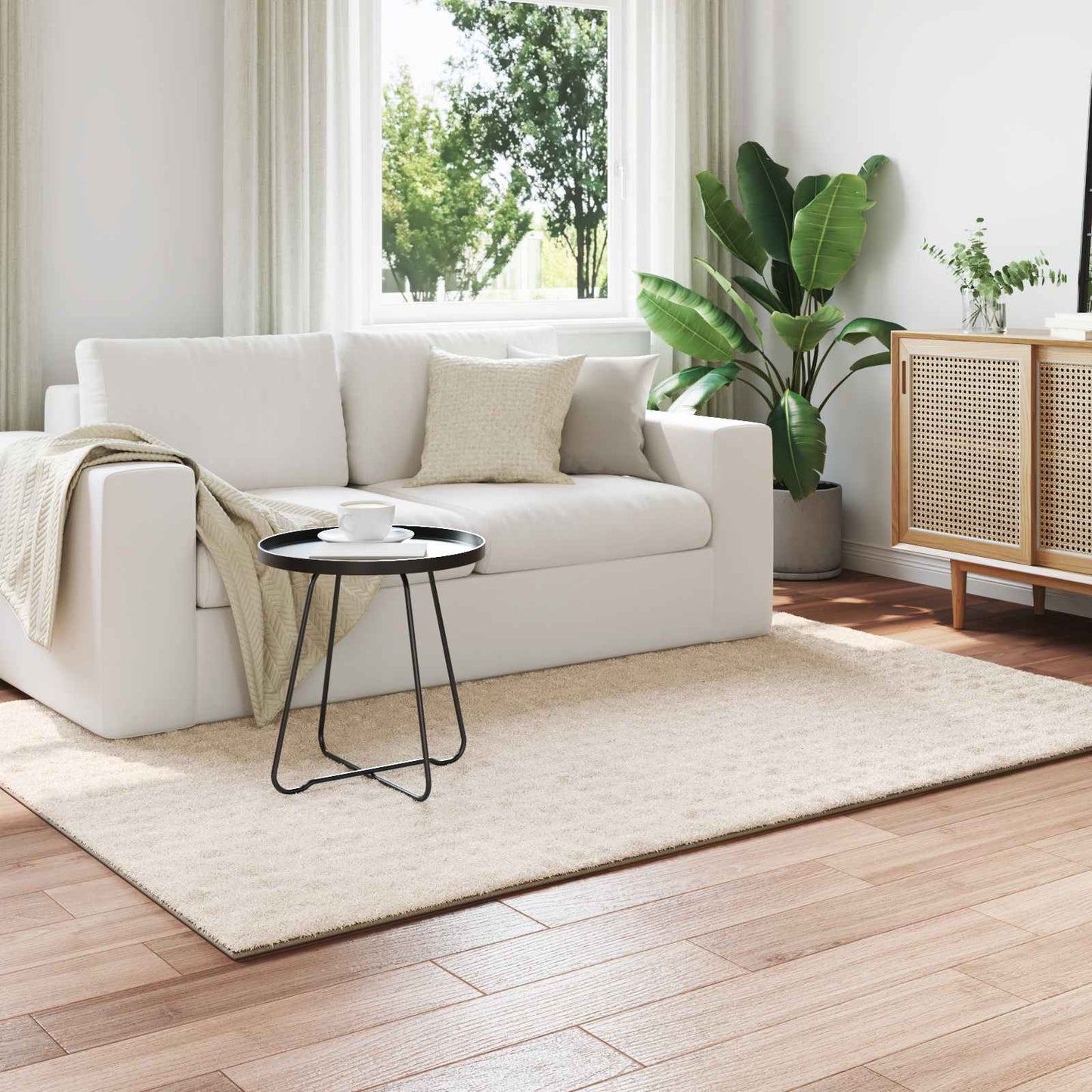 Area Rugs Rectangular SIROLO Beige 230 x 160 cm Polyester