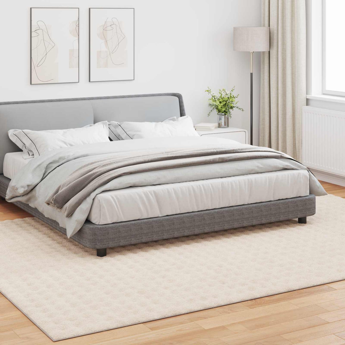 Area Rugs Rectangular SIROLO Beige 280 x 200 cm Polyester