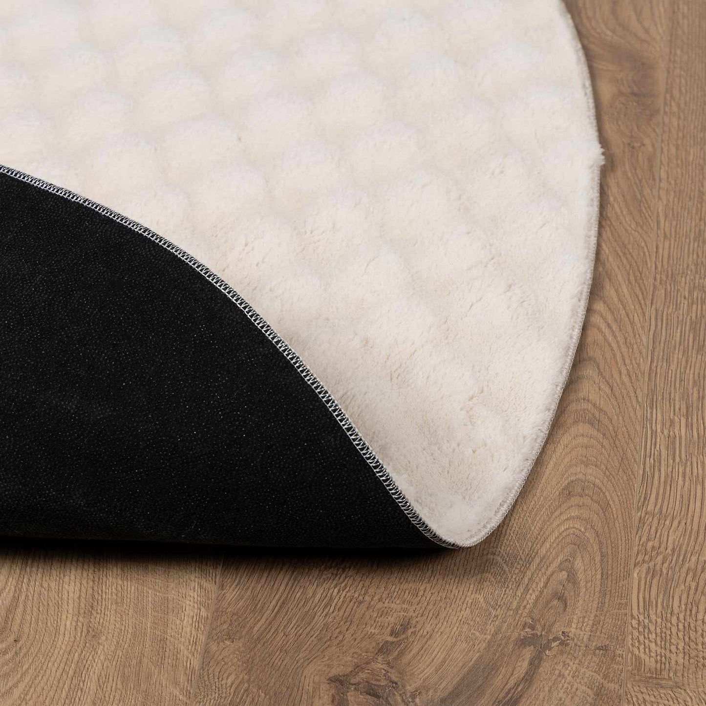 Area Rugs Round SIROLO Beige Ø 120 CM Polyester