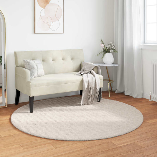 Area Rugs Round SIROLO Beige Ø 160 CM Polyester