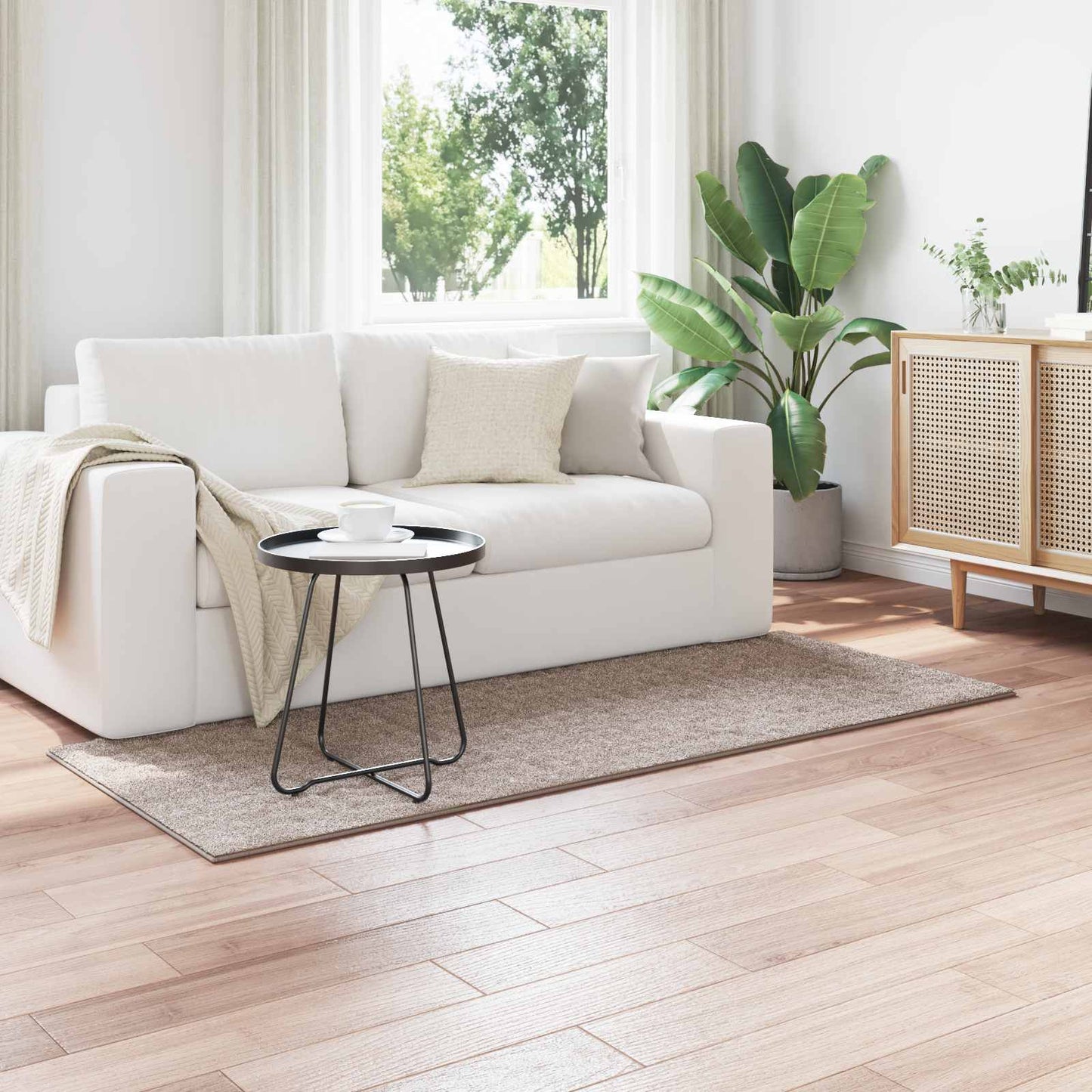Area Rugs Rectangular SIROLO Sand 150 x 80 cm Polyester