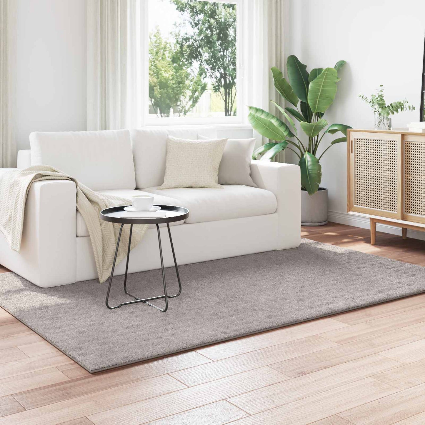 Area Rugs Rectangular SIROLO Sand 170 x 120 cm Polyester