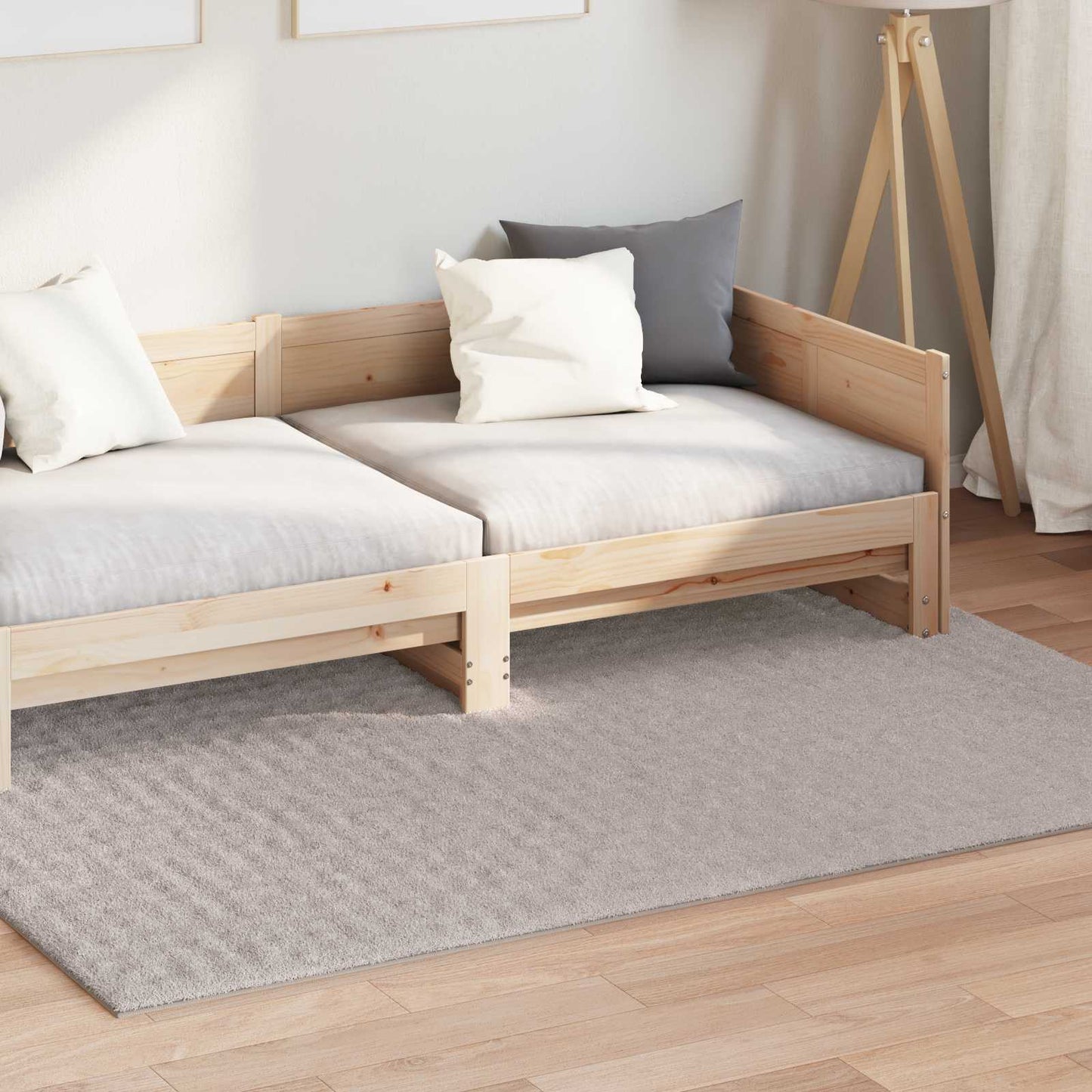 Area Rugs Rectangular SIROLO Sand 200 x 140 cm Polyester