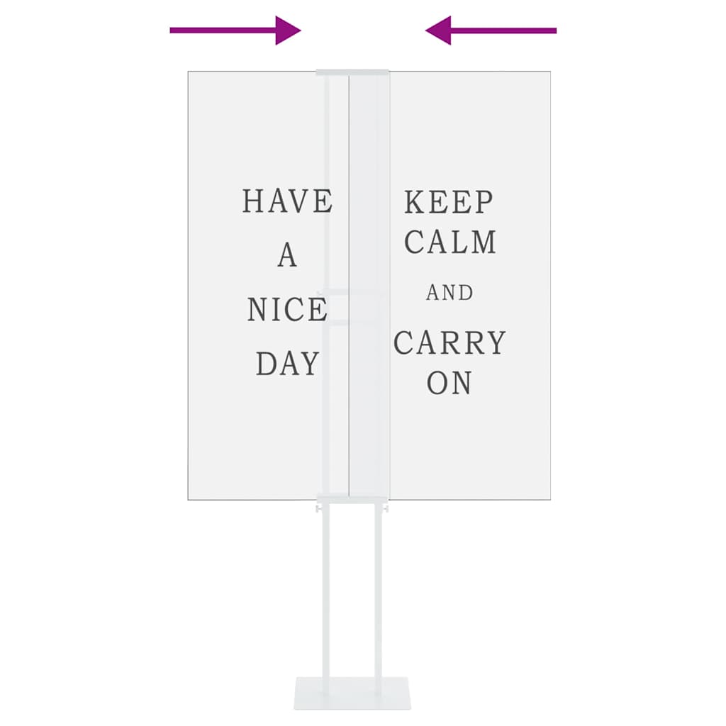 Trade Show Displays 2 pcs White 30 x 23.5 x 210 cm Steel
