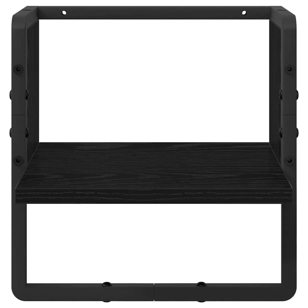 Wall Shelf Wall-Mounted Black Oak 30 x 25 x 30 cm