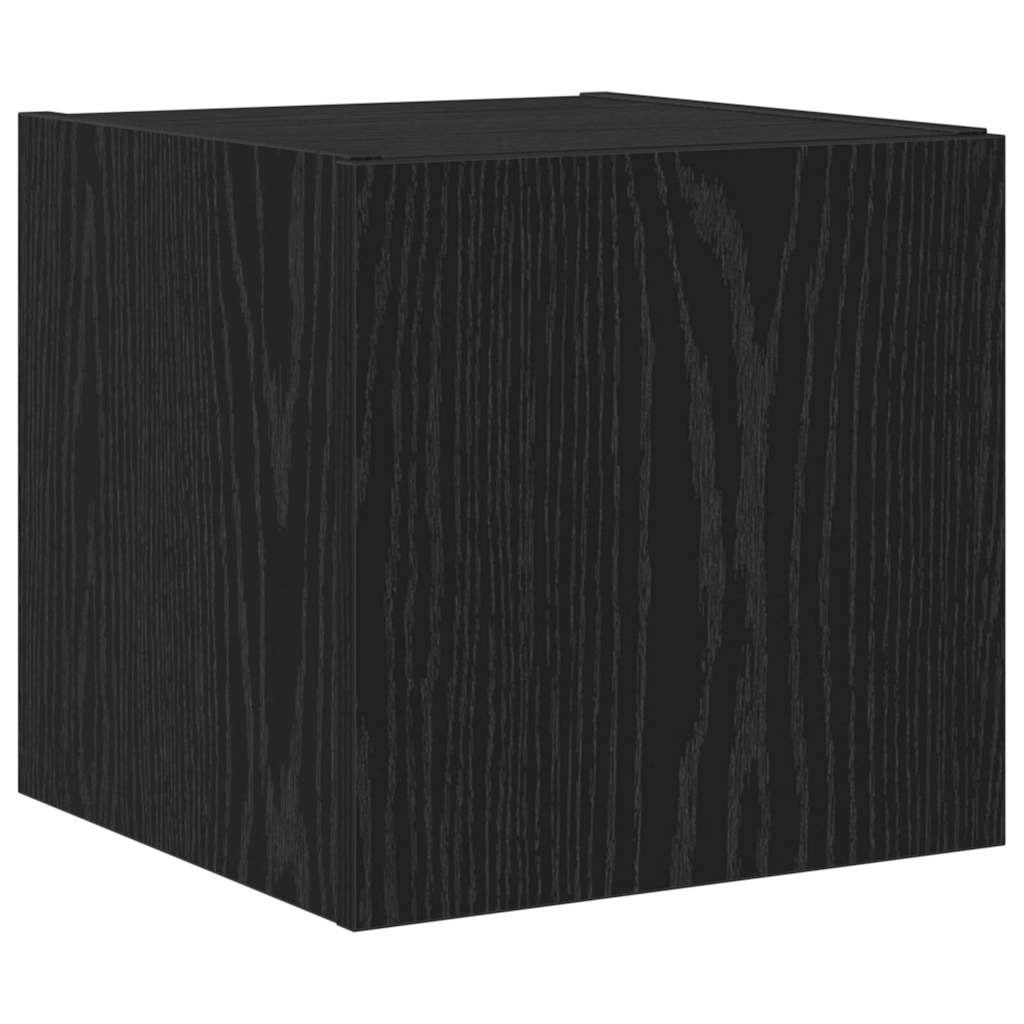 TV Wall Cabinet Black Oak 30.5 x 35 x 30 cm Engineered Wood