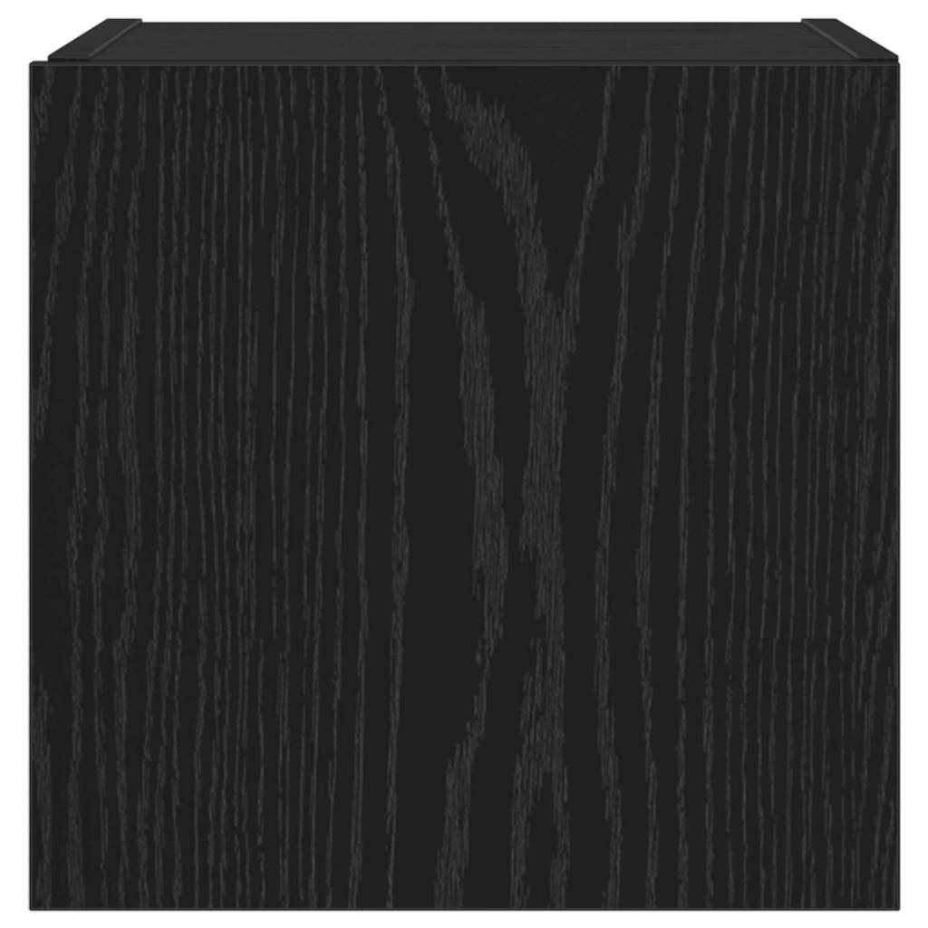 TV Wall Cabinet Black Oak 30.5 x 35 x 30 cm Engineered Wood