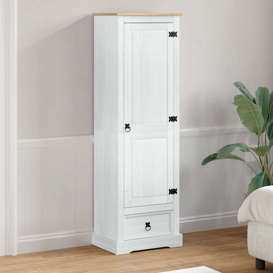 Wardrobes with Drawer White 55 x 38 x 170 cm Solid Pine Wood