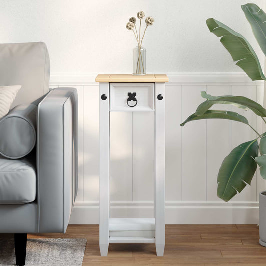 Plant Stand White 30 x 30x 73 cm Solid Pine Wood