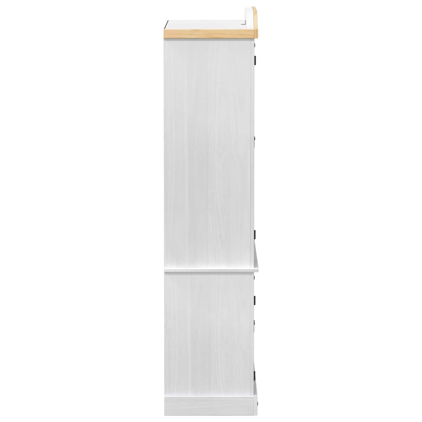 Display Cabinet White 103.5 x 42 x 180 cm Solid Pine Wood