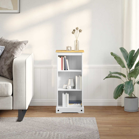 Bookcase 46 x 29 x 100 cm Solid Pine Wood White