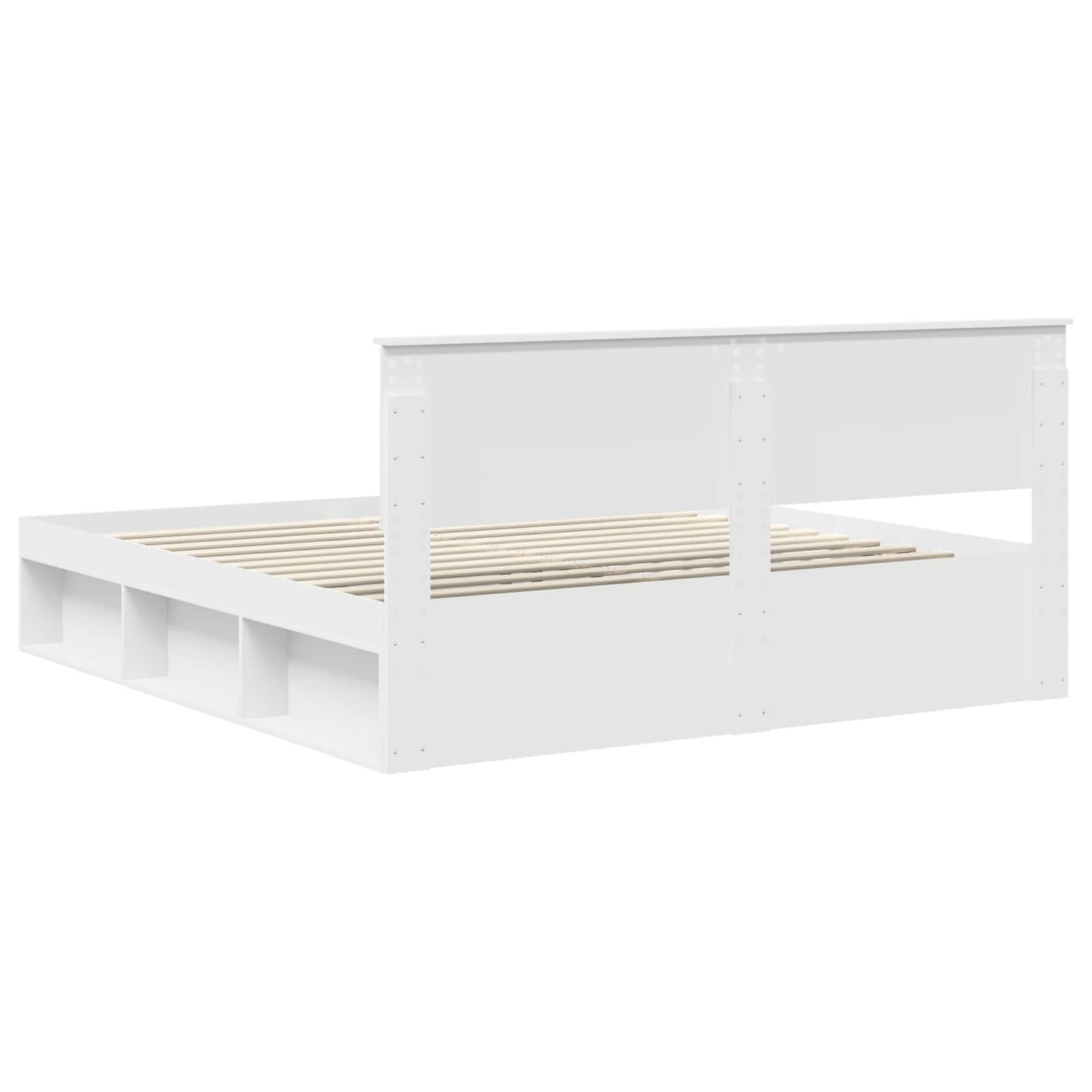 Bed Frame with Headboard White 180 x 200 cm Engineered wood