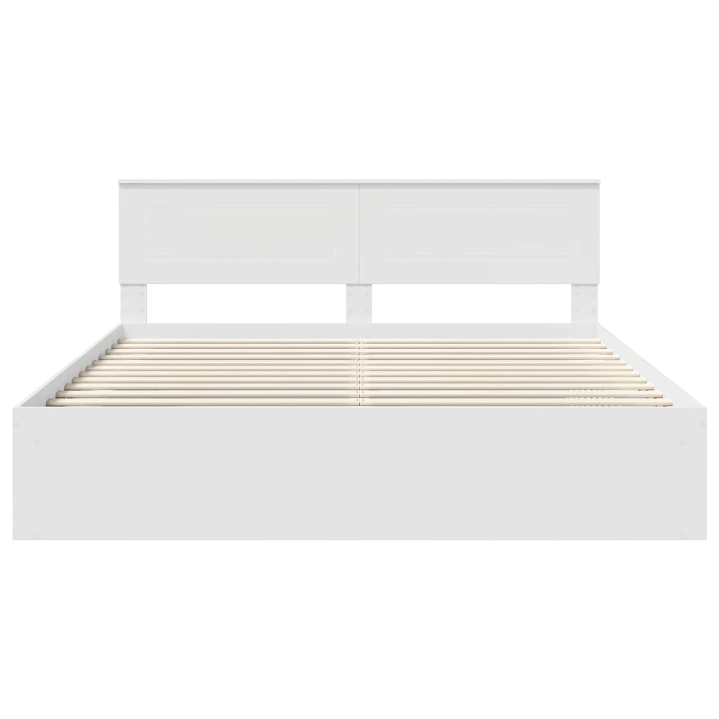 Bed Frame with Headboard White 180 x 200 cm Engineered wood