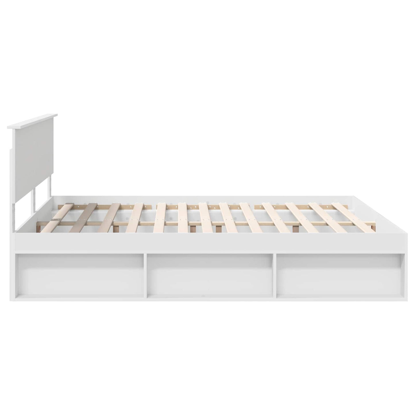 Bed Frame with Headboard White 180 x 200 cm Engineered wood