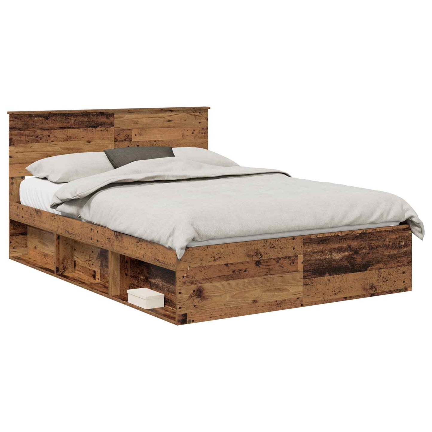 Bed Frame with Headboard Old Wood 150 x 200 cm Engineered wood