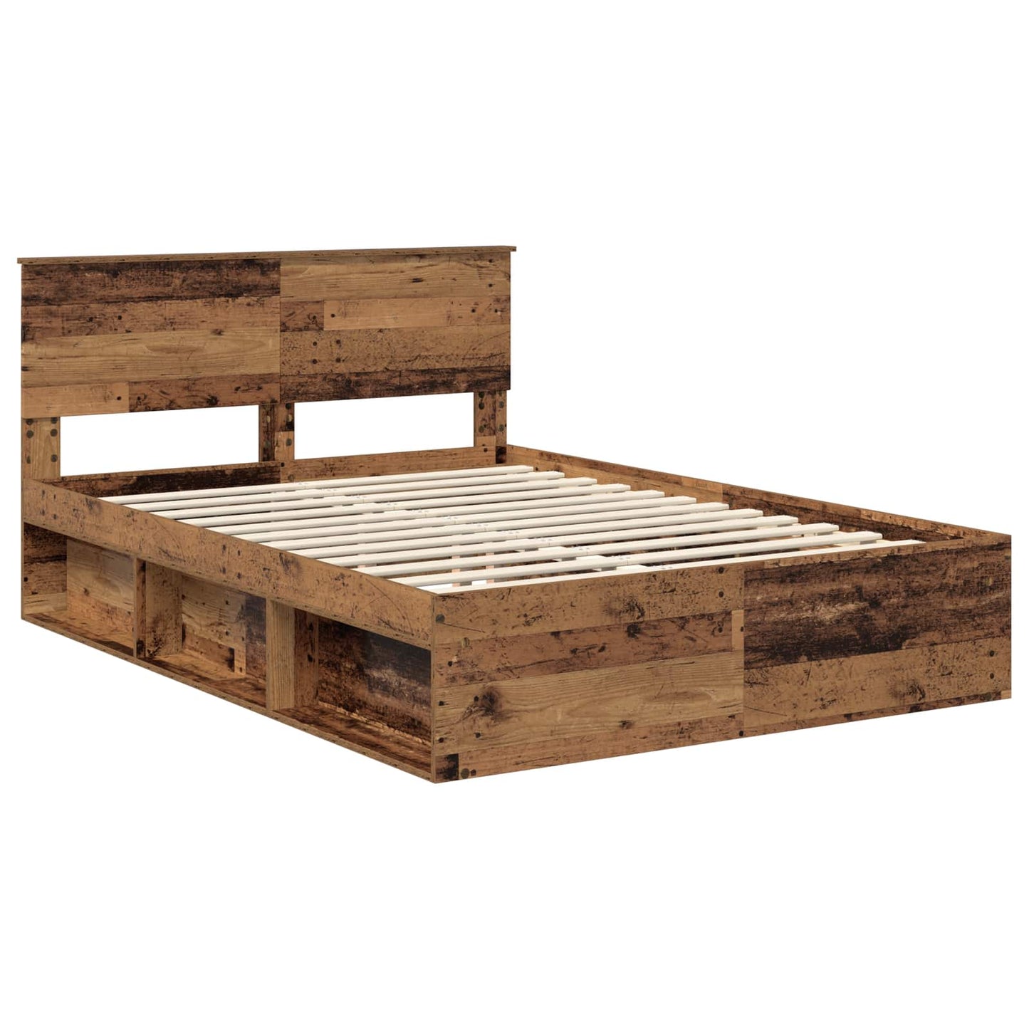 Bed Frame with Headboard Old Wood 150 x 200 cm Engineered wood