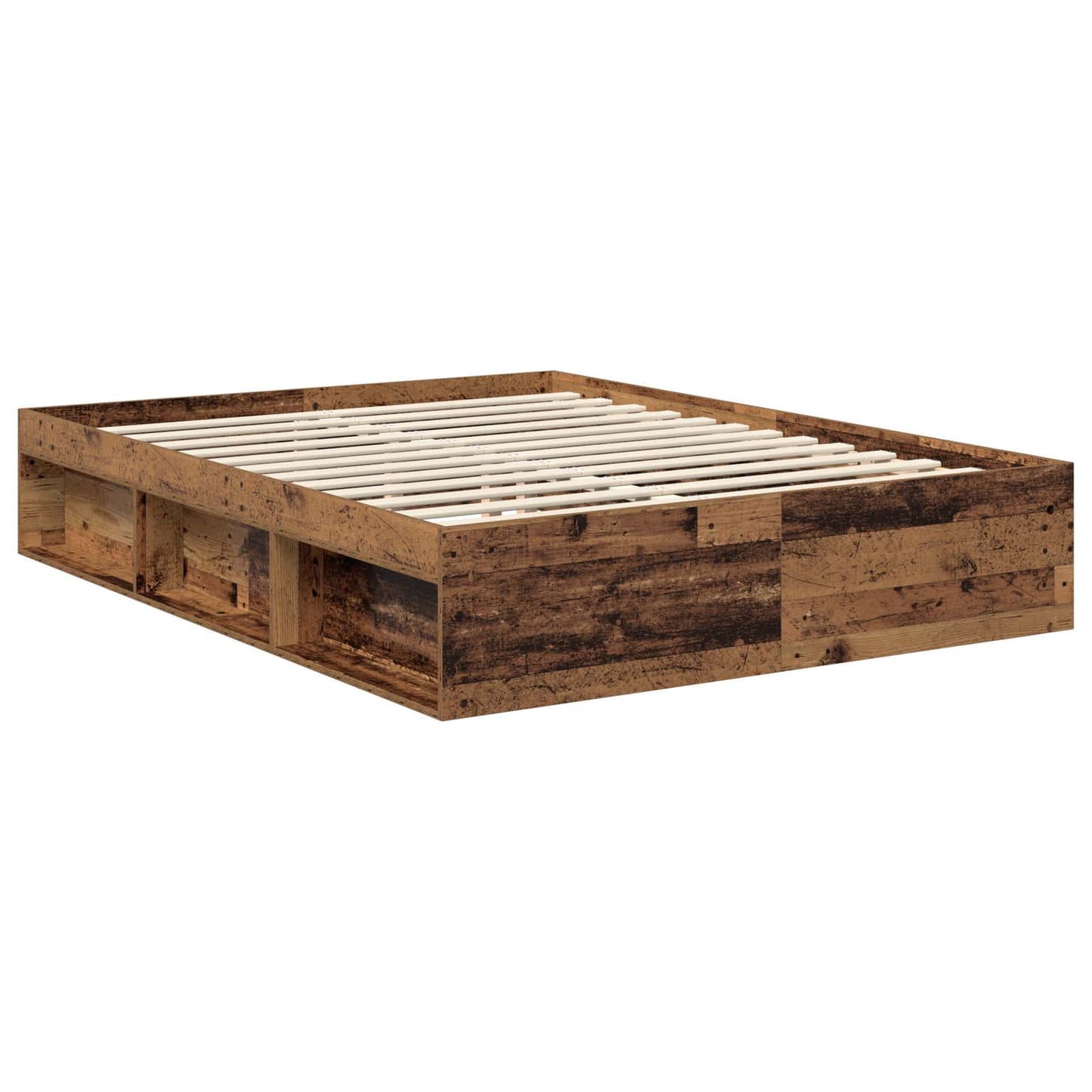 Bed Frame with Headboard Old Wood 150 x 200 cm Engineered wood
