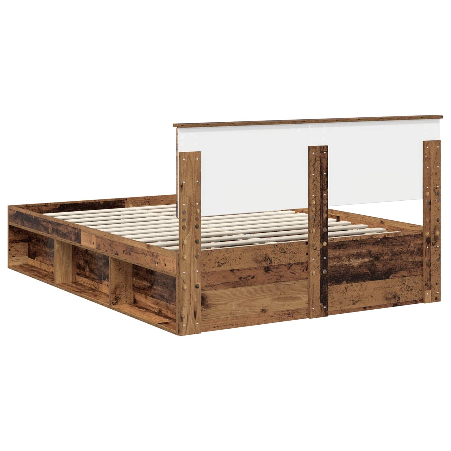 Bed Frame with Headboard Old Wood 150 x 200 cm Engineered wood