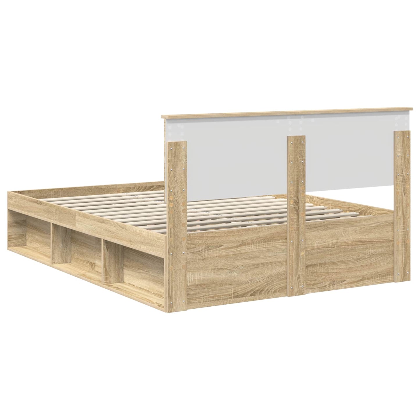 Bed Frame with Headboard Sonoma 140 x 190 cm Engineered wood
