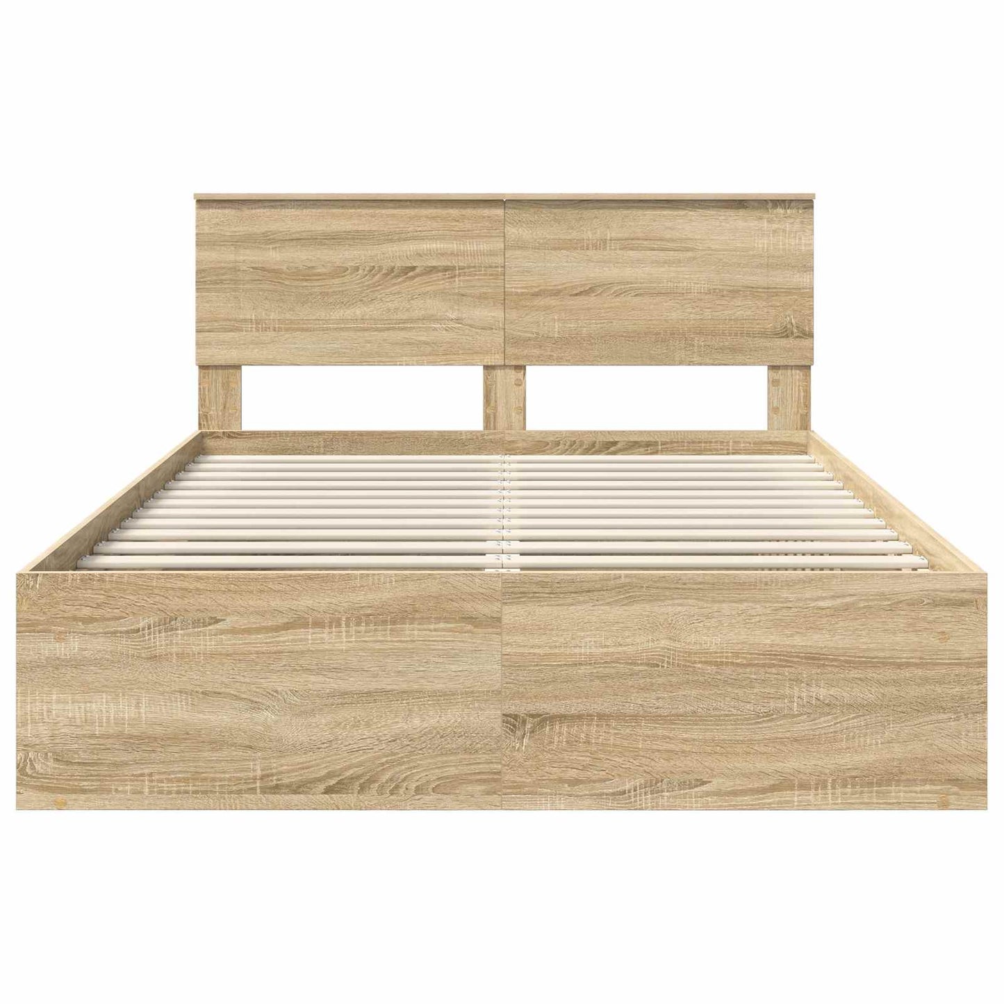 Bed Frame with Headboard Sonoma 140 x 190 cm Engineered wood
