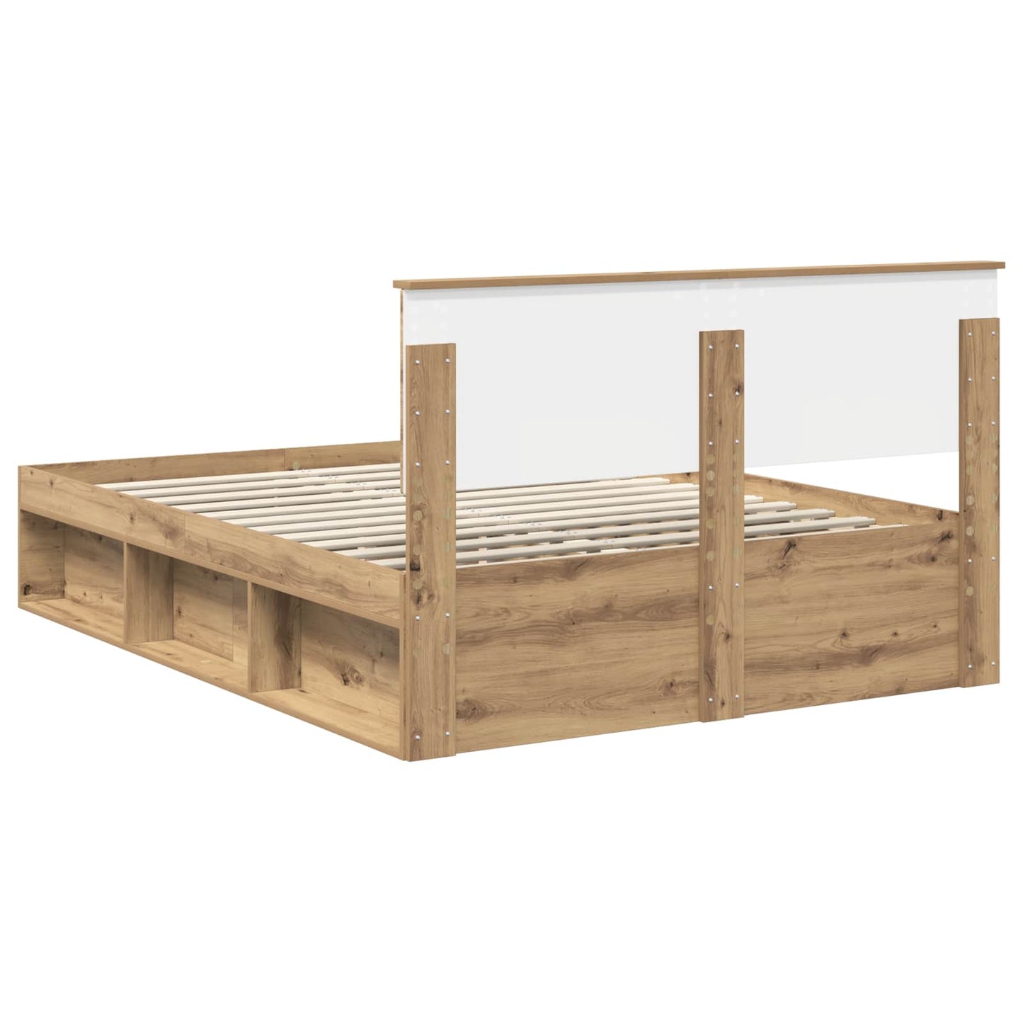 Bed Frame Artisian Oak 140 x 190 cm Engineered wood