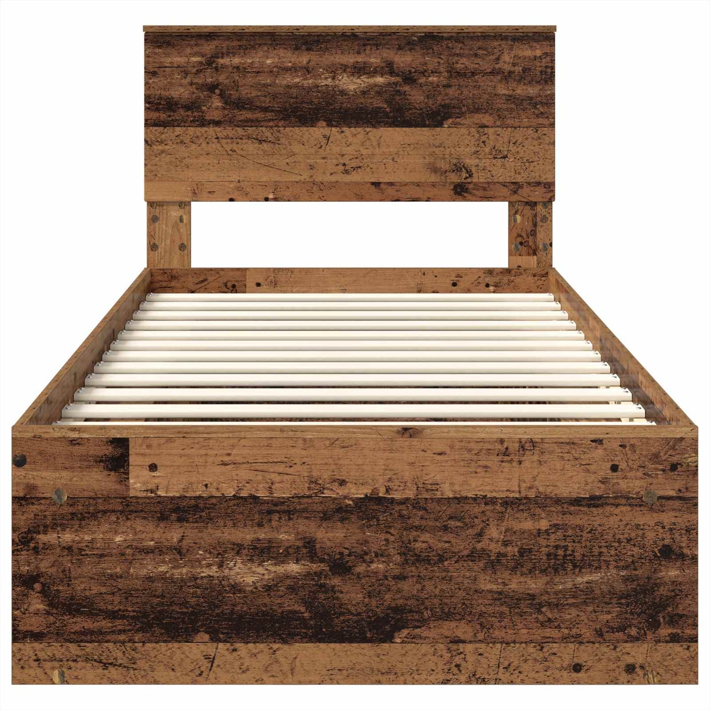 Bed Frame with Headboard Old Wood 100 x 200 cm Engineered wood