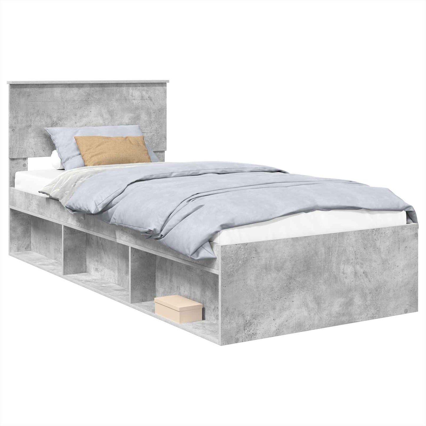 Bed Frame Concerte Grey 90 x 190 cm Engineered wood