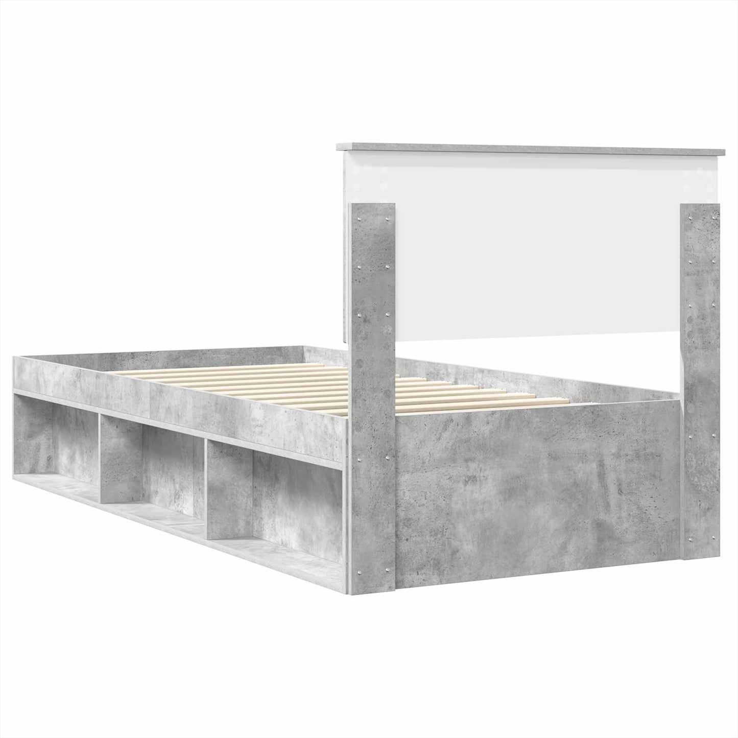 Bed Frame Concerte Grey 90 x 190 cm Engineered wood