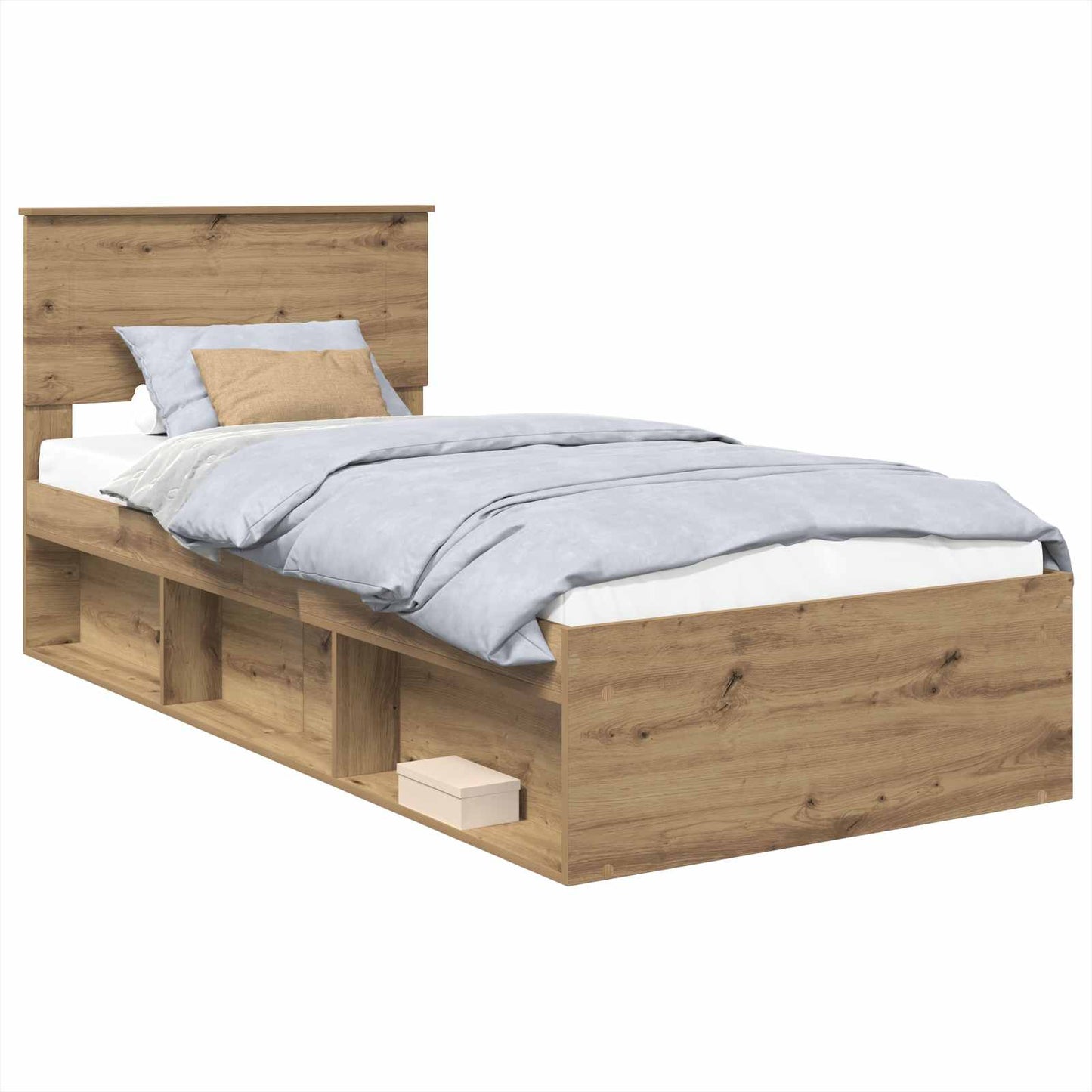 Bed Frame Artisian Oak 90 x 190 cm Engineered wood