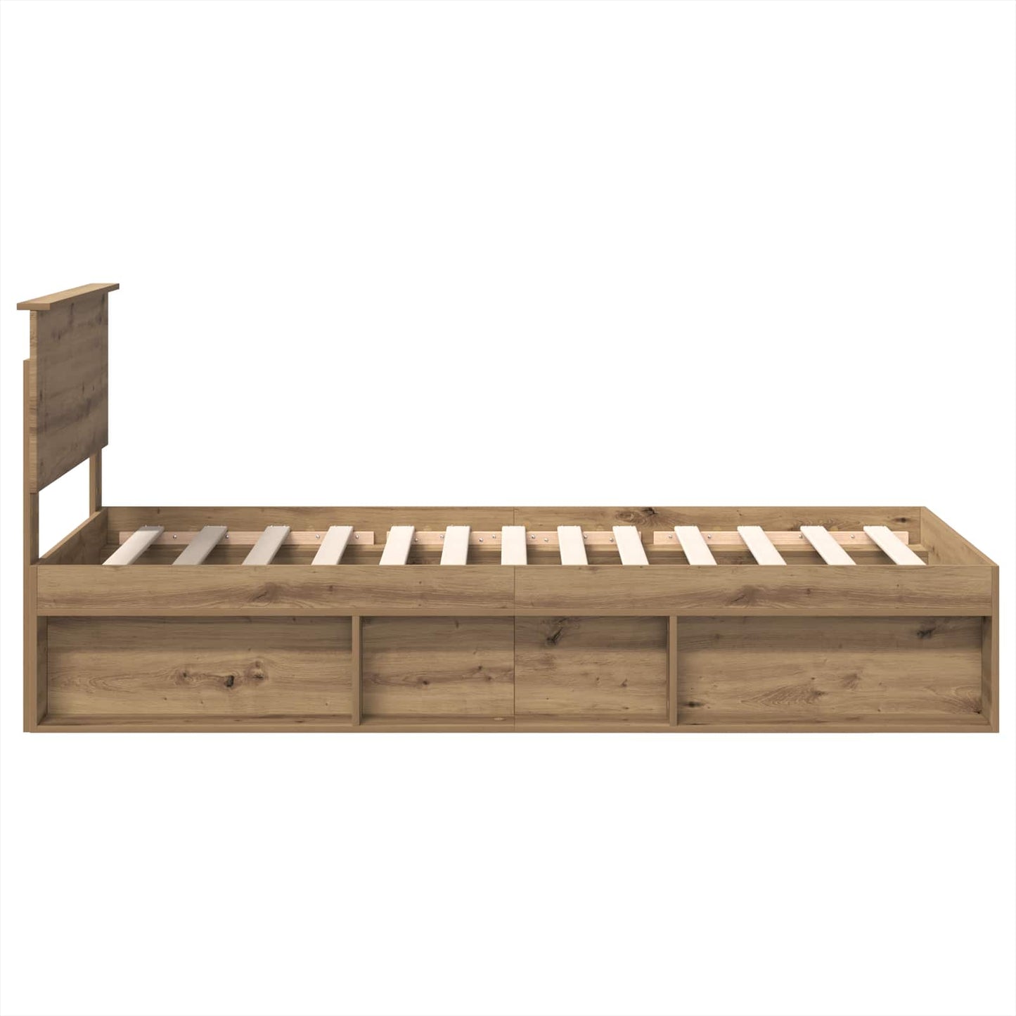 Bed Frame Artisian Oak 90 x 190 cm Engineered wood