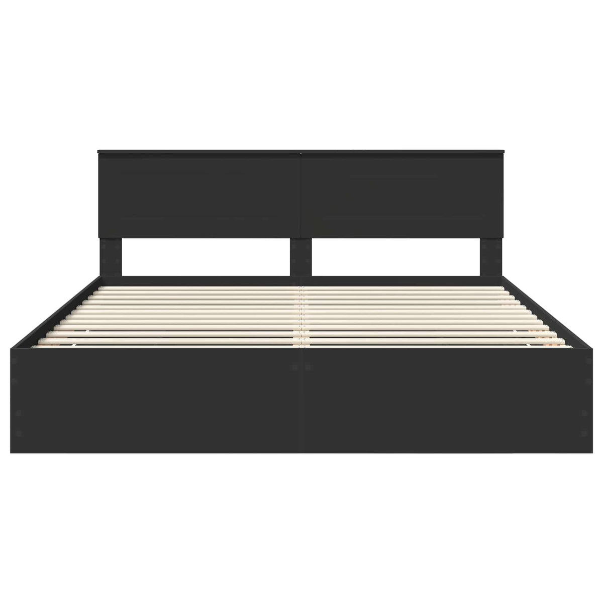 Bed Frame with Drawer Black 180 x 200 cm Engineer Wood