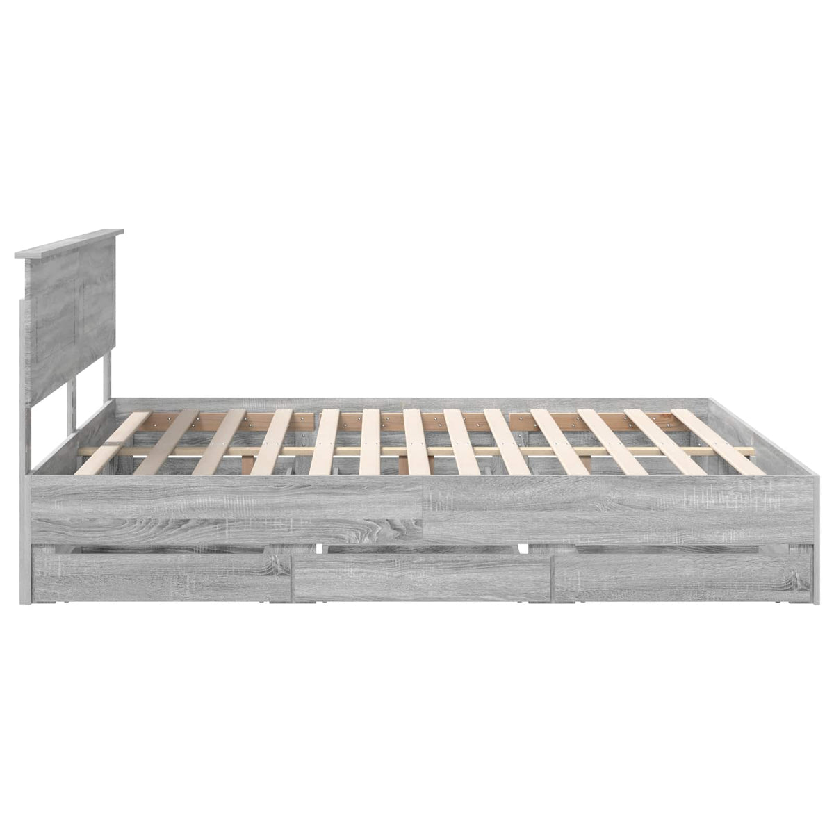 Bed Frame with Drawer Grey Sonoma 180 x 200 cm Engineer Wood