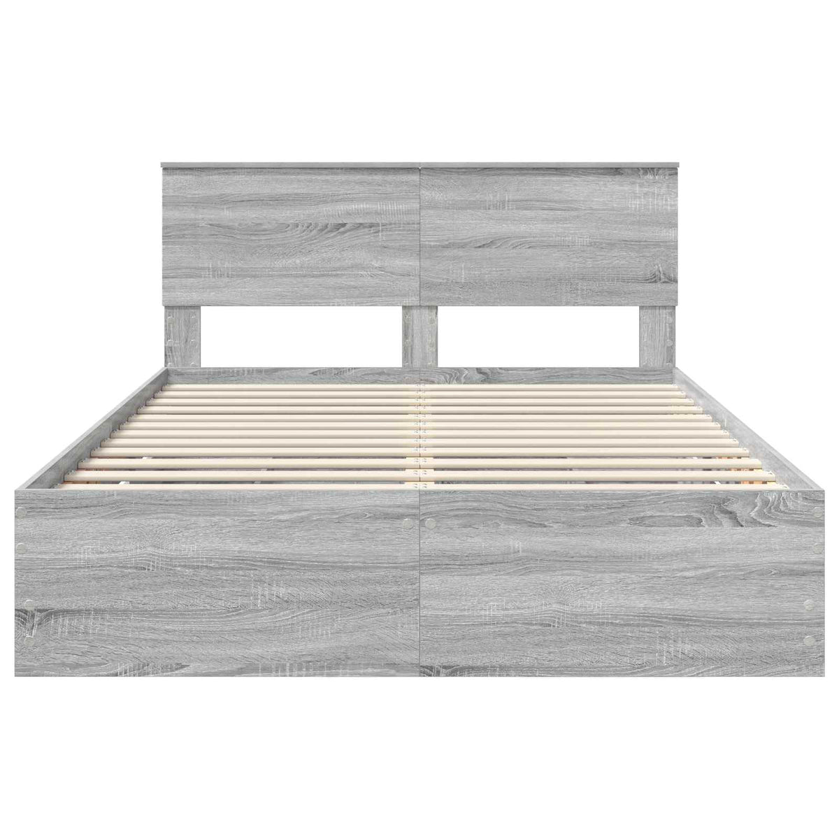 Bed Frame with Drawer Grey Sonoma 150 x 200 cm Engineer Wood