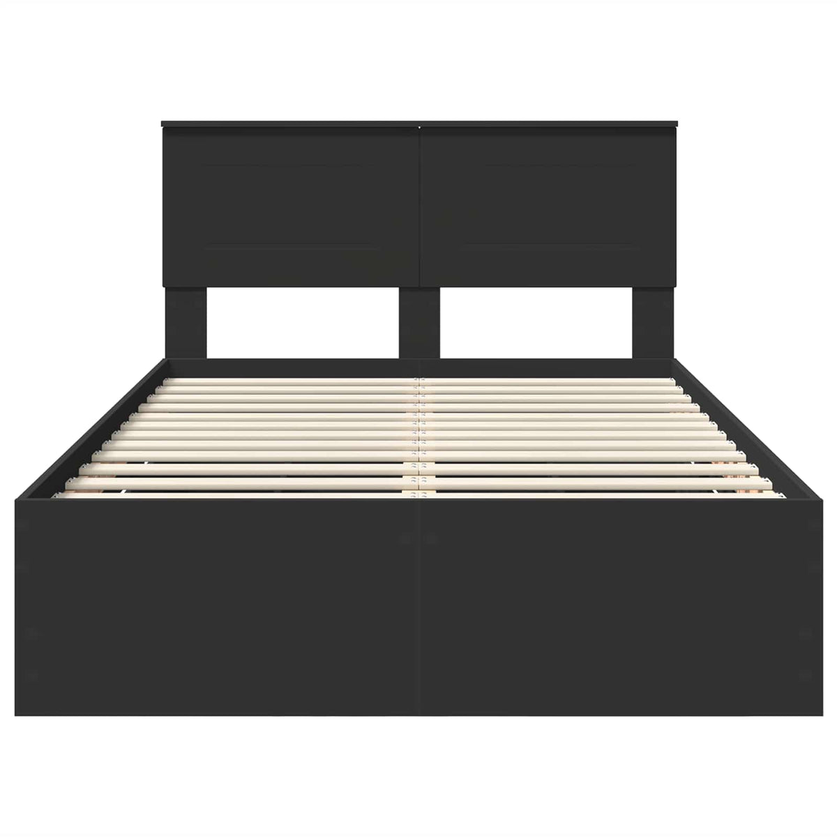 Bed Frame with Drawer Black 120 x 190 cm Engineer Wood