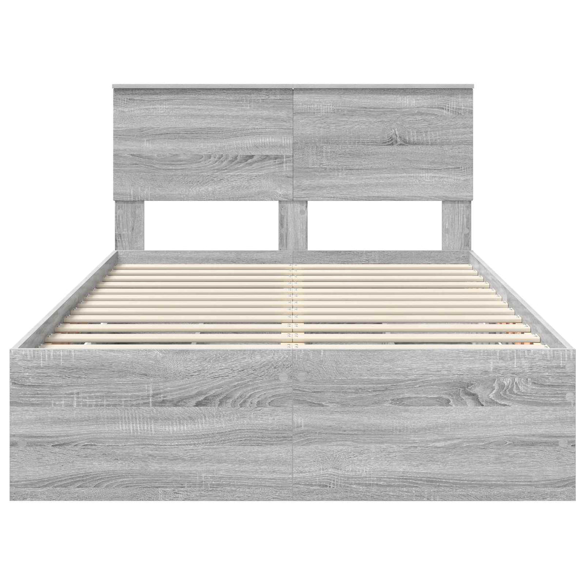 Bed Frame with Drawer Grey Sonoma 120 x 190 cm Engineer Wood