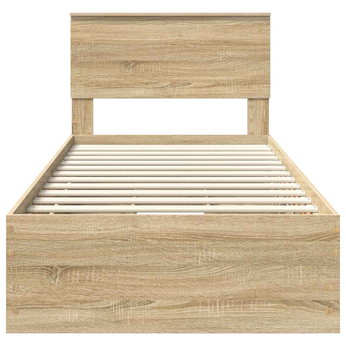Bed Frame with Drawer Sonoma Oak 75 x 190 cm Engineer Wood