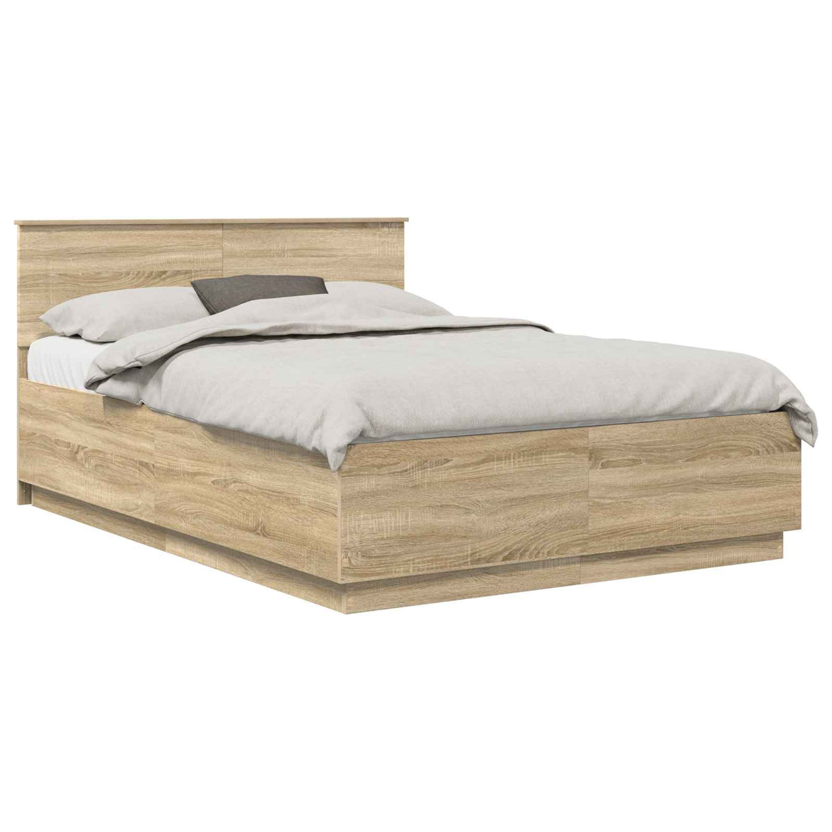 Bed Frame Sonoma Oak 160 x 200 cm Engineered Wood