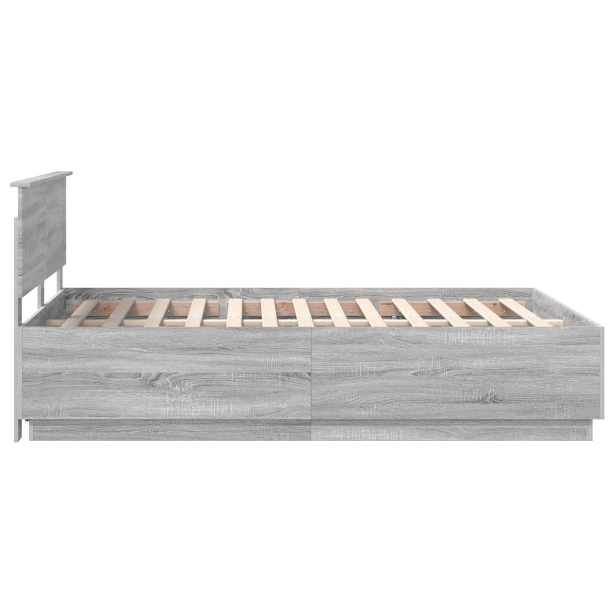 Bed Frame Grey Sonoma 160 x 200 cm Engineered Wood