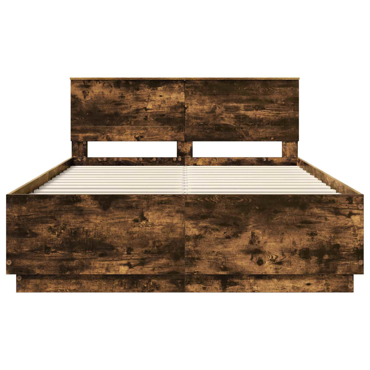 Bed Frame Smoked Oak 150 x 200 cm Engineered Wood
