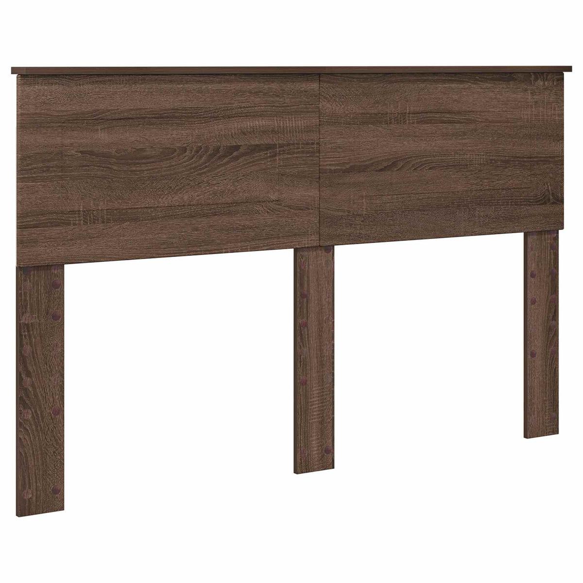 Bed Frame with Headboard Brown Oak 150 x 200 cm Engineered Wood