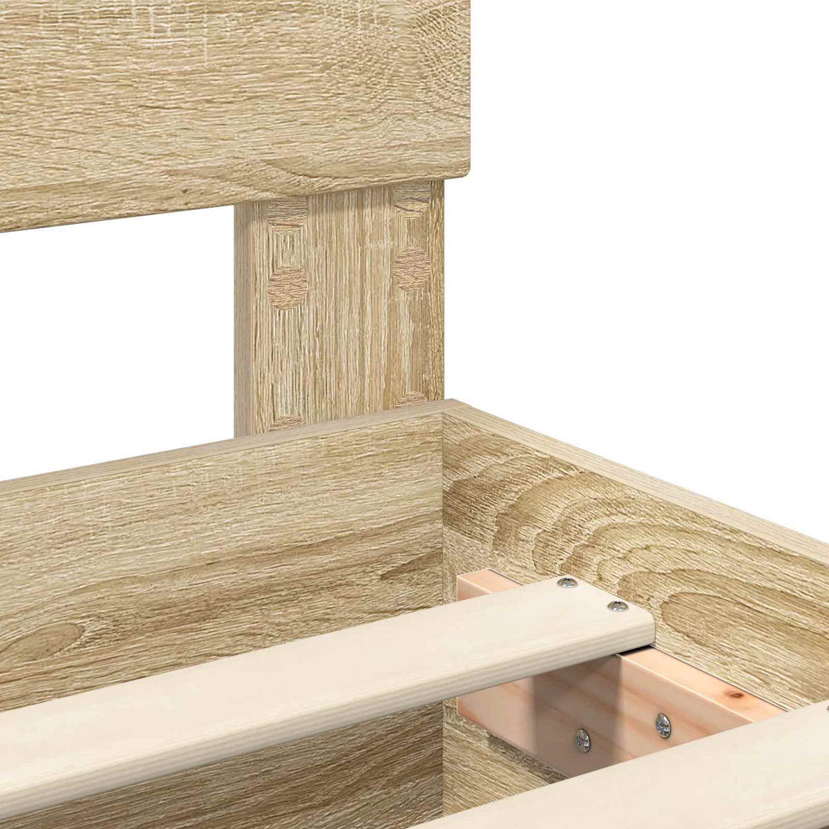 Bed Frame Sonoma Oak 140 x 190 cm Engineered Wood