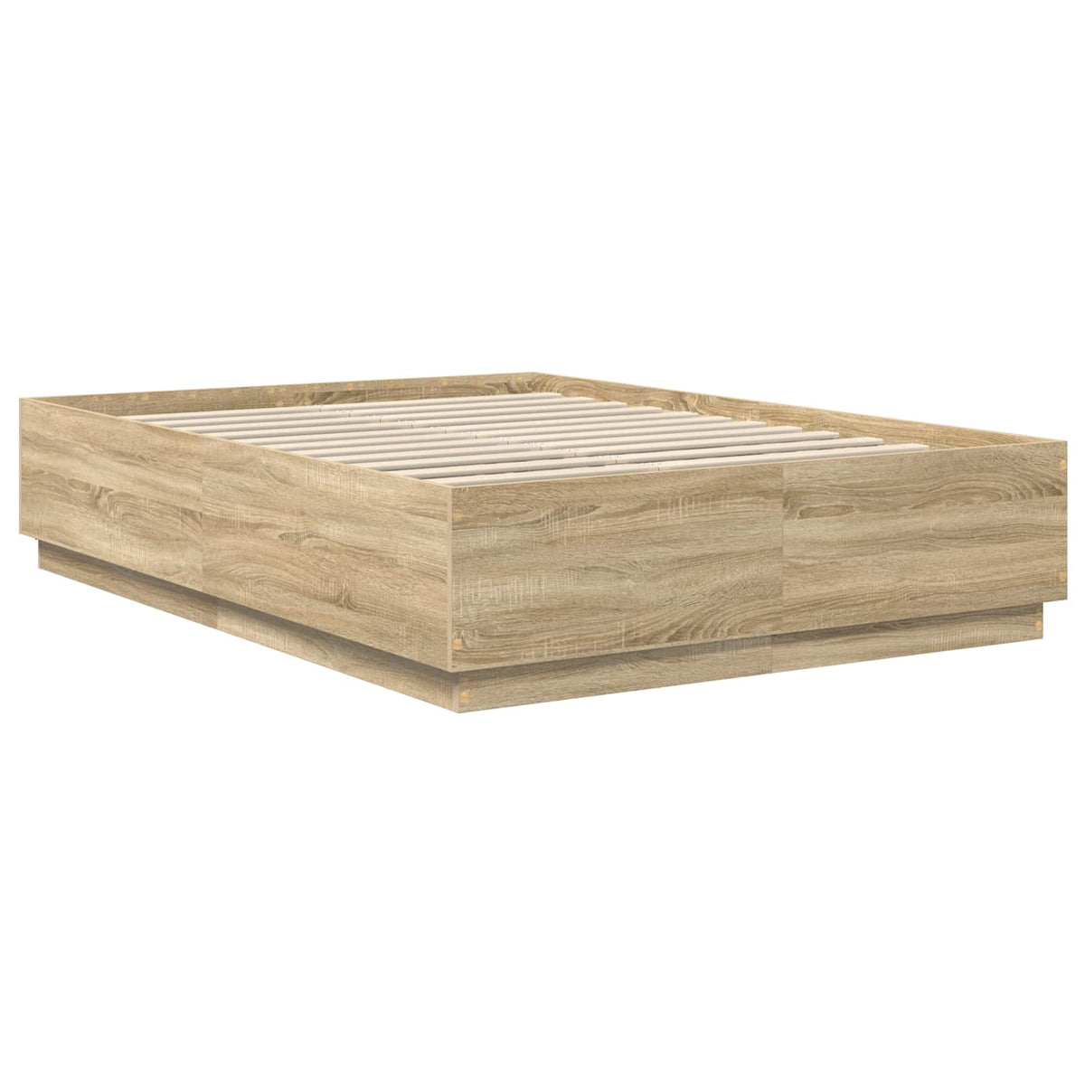 Bed Frame Sonoma Oak 140 x 190 cm Engineered Wood