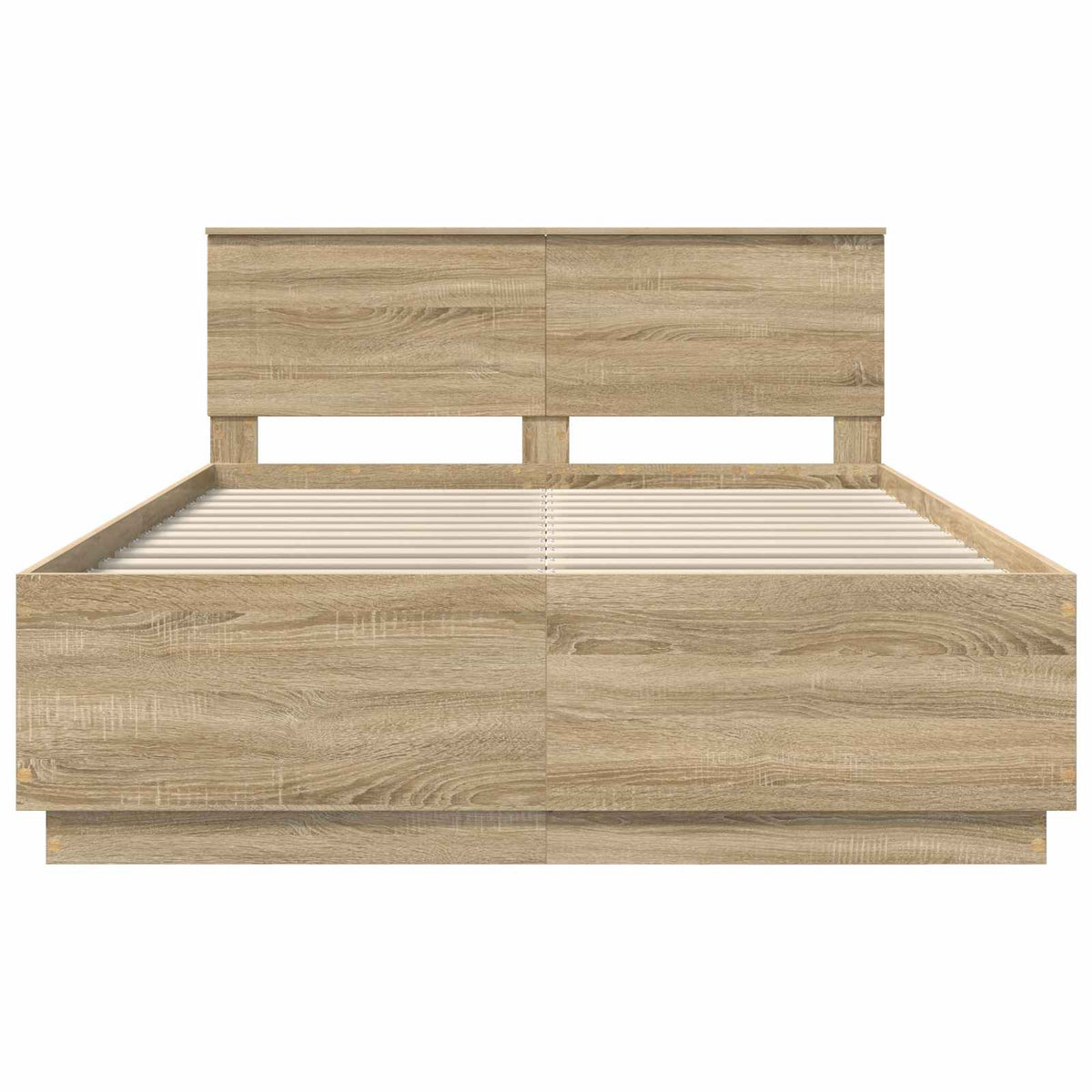 Bed Frame Sonoma Oak 140 x 200 cm Engineered Wood