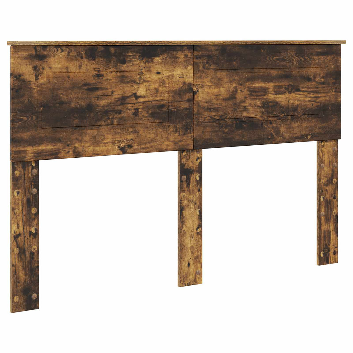 Bed Frame Smoked Oak 140 x 200 cm Engineered Wood