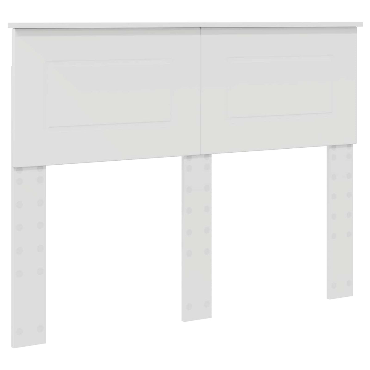 Bed Frame with Headboard White 135 x 190 cm Engineered Wood