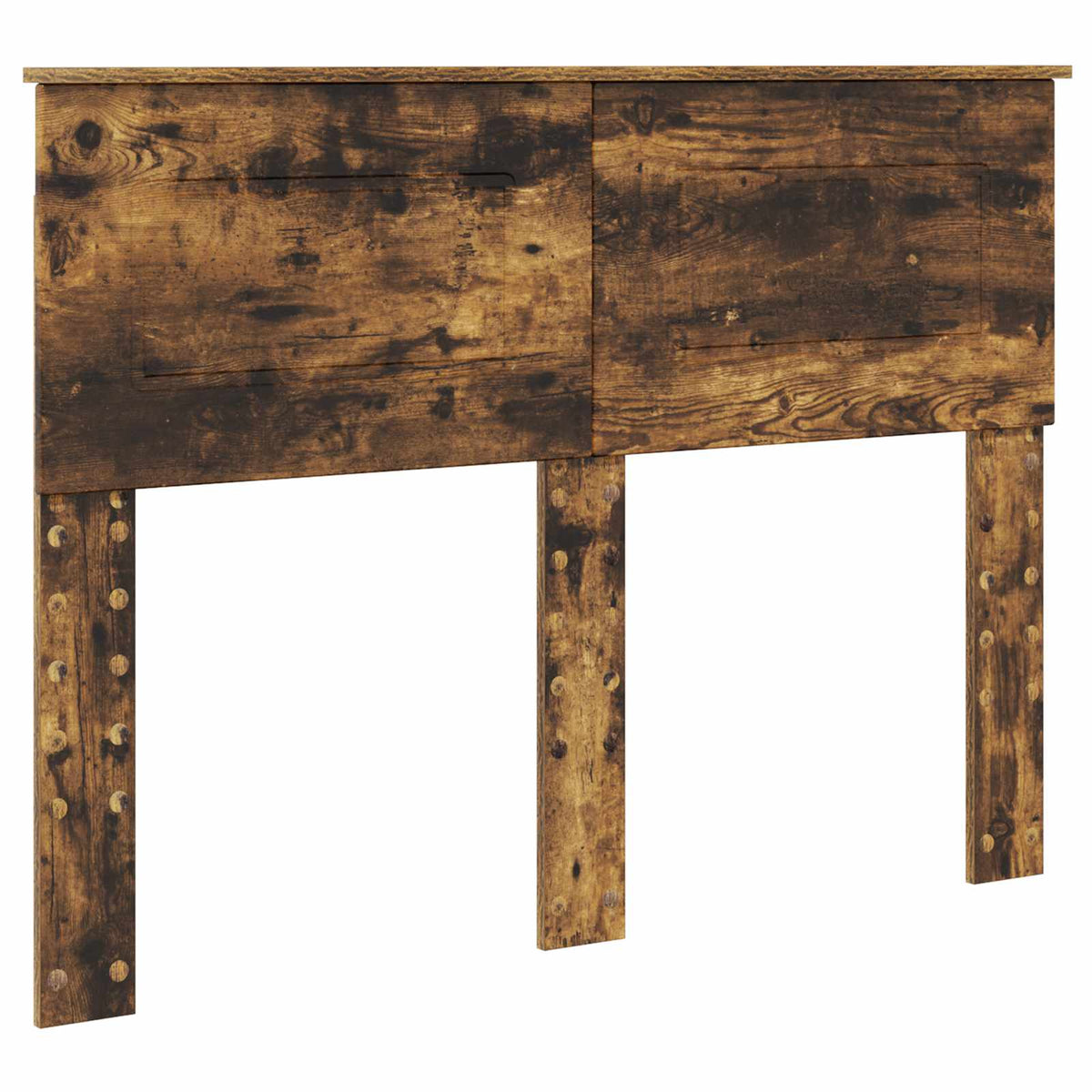 Bed Frame Smoked Oak 135 x 190 cm Engineered Wood