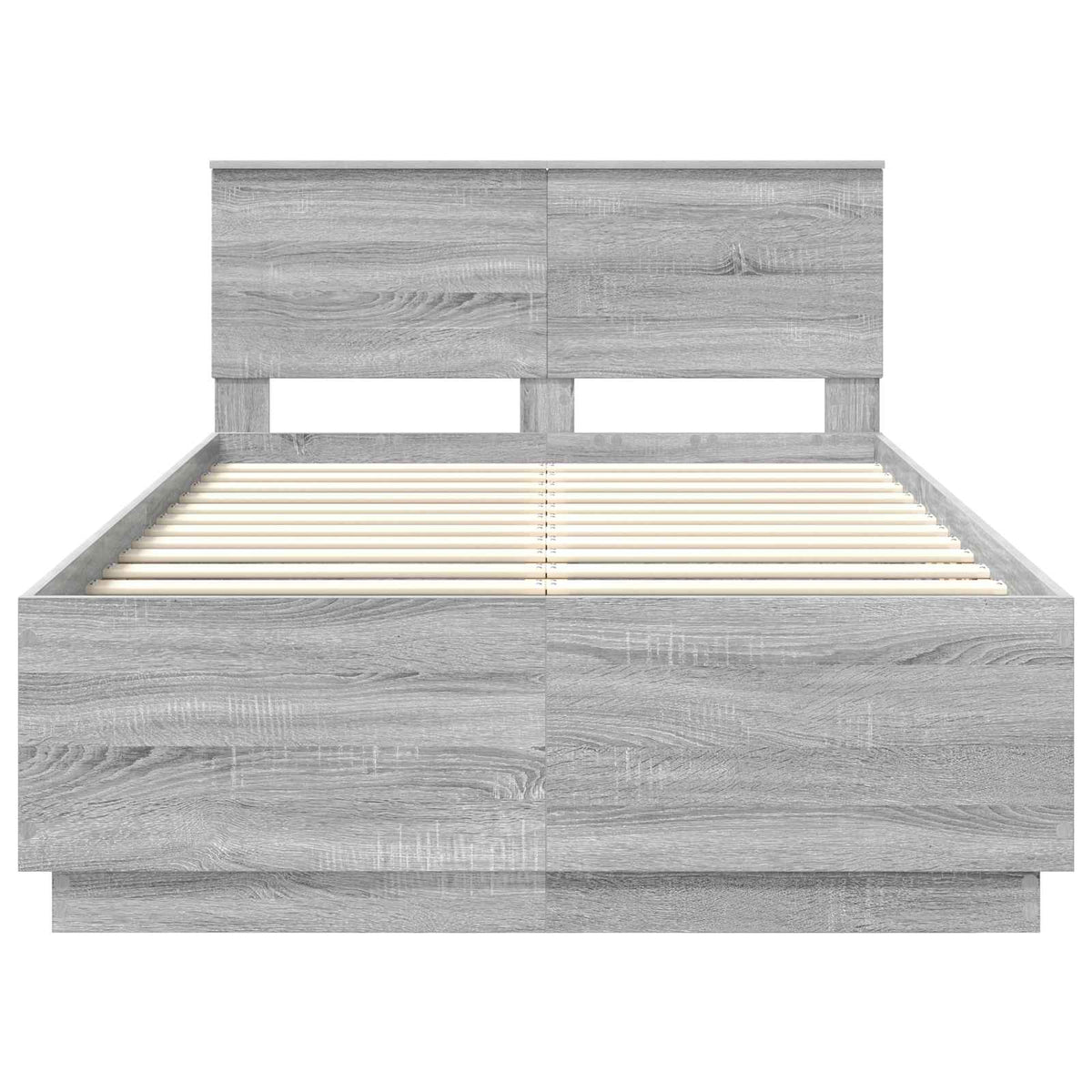 Bed Frame Grey Sonoma 120 x 190 cm Engineered Wood