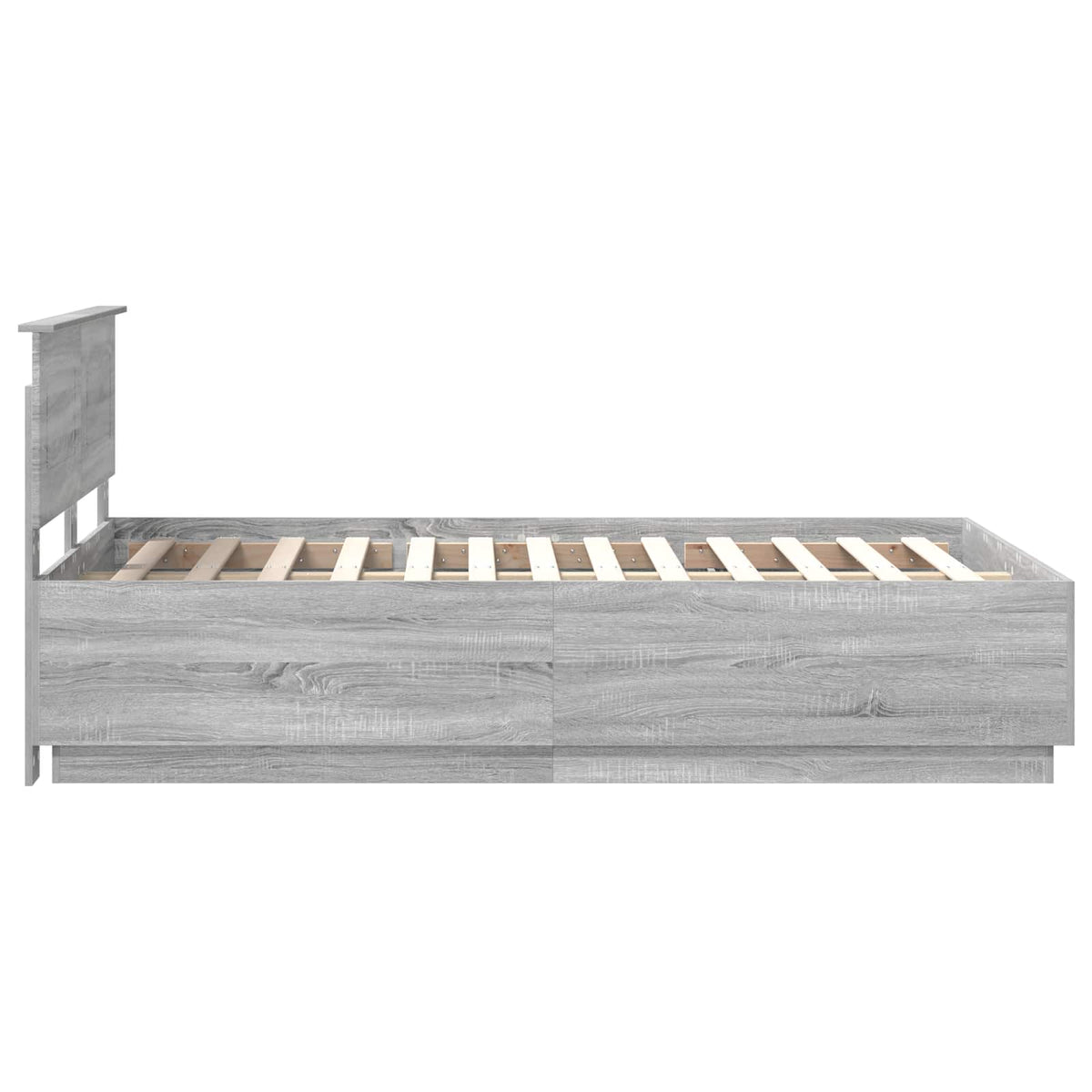 Bed Frame Grey Sonoma 120 x 190 cm Engineered Wood